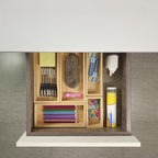 bamboo drawer organizer Set，expandable drawer dividers, wooden storage - Image 3