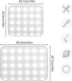 Buffalo Plaid Gray White Dish Drying Mat - Image 3