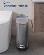 Garvee 13 Gal and 2.6 Gal Stainless Steel Trash Can Combo Set, Rustproof - Image 3