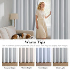 RYB HOME 100% Blackout White Short Curtains, Thermal Insulated Total Room - Image 6