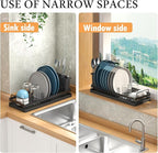 Small Dish Drying Rack, Compact Sink Dish Drainer Plate Rack Organizer - Image 7