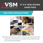 VSM 10-Pack: 6" x 9", Non-Woven Hand Pad, Aluminum Oxide Grains, Rust and - Image 5