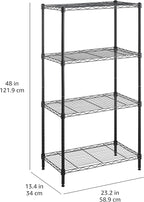 Amazon Basics 4-Shelf Steel Wire Storage Rack, Adjustable, Easy Assembly - Image 8