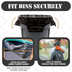 95-96 Gallon Extra-Large Black Garbage Can Liners, Heavy-Duty Trash Bags - Image 5
