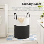 Laundry Basket, Woven Cotton Rope Laundry Hamper, 40L - Image 2