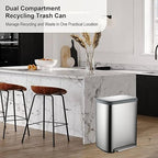 Kitchen Trash Can 16 Gallon, 2 x 30 Liters Trash and Recycle bin Combo - Image 8
