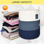 COMSE Extra Large Blanket Basket, Tall Woven Storage Basket, Nursery Hamper - Image 3