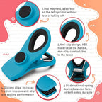 FINDMAG 12 Pack Chip Clips, Big Food Clips Blue Magnetic Clip, Magnetic Bag - Image 2