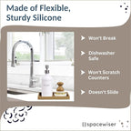 Countertop and Vanity Tray – Small 7.7" Silicone Soap Dispenser Trays, Flexible - Image 4