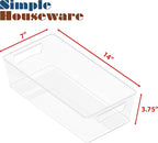 Simple Houseware 4 Pcs Pantry Clear Bin Storage Organizer - Image 2
