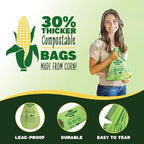 2.6-3 Gallon Compostable Trash Bags Drawstring 50 Bags Extra Thick 1 Mil 11.36 - Image 4