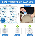 20 PCS Disposable Toilet Seat Covers, Extra Large Portable Potty Seat Covers - Image 3