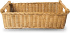 The Basket Lady Low Pole Handle Wicker Storage Basket, 19.5 in L x 12.5 in W x - Image 4