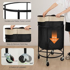 StorageWorks Rolling Laundry Basket, Laundry Hamper - Image 3