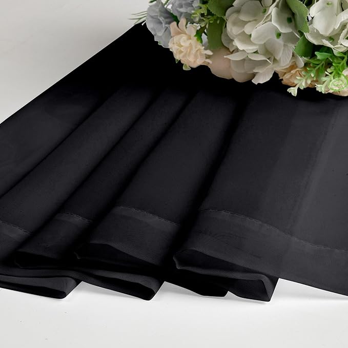 Chyhomenyc Black Sheer Curtains 84 Inch Length 2 Panels Set, Light Filtering - Image 6