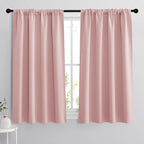 RYB HOME Short Window Curtains for Kitchen, Room Darkening Rod Pocket Drapes by RYBHOME