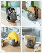 Ceramic Sponge Holder, Kitchen Sponge Holder Sink Caddy Organizer Dish Rack - Image 6