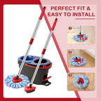 4 Pack Spin mop Replacement Head, Spin mop Scrub Brush, Microfiber Mop Refills - Image 5