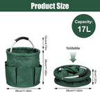 Qivine 17L Cleaning Caddy with Handle, Cleaning Supply Caddy Foldable Cleaning - Image 2