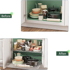 LOVMOR 2 Tier Individual Pull Out Cabinet Organizer 27" W x 21½" D, Slide Out - Image 6