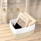 Hopegiver Woven Storage Baskets 11x8x7 Inch, 3 Pack Collapsible Cube Storage Bin - Image 2