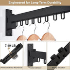 Bakala Clothes Drying Rack Foldable, Laundry Drying Rack Clothing Wall Mounted - Image 9
