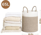 INDRESSME Tall Wicker Laundry Basket, Large Woven Clothes Hamper - Image 3