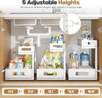 1 Pack 19IN Depth Under Sink Storage Organizer, Large 2-Tier Elegant Mesh Pull - Image 4
