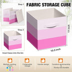 6 Pcs Fabric Storage Cubes Bins - Image 3