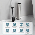 BGL Toilet Brush and Holder Set, Heavy Duty 304 Stainless Steel, Round Base and - Image 5