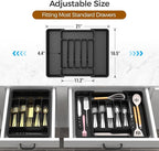 Extra Large Expandable Silverware Organizer, BPA-Free Food-Safe Cutlery - Image 3