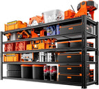 Storage Shelves Heavy Duty, 5-tier Adjustable Metal Industrial Utility Shelf by ROOMTEC