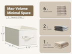 3 Pack Fabric Storage Bins for Shelves | 11.5x8.75x6.5in Storage Baskets | - Image 3