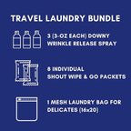 Downy Wrinkle Releaser Spray Travel Size 3 oz, 8 Shout Wipes Individually - Image 2