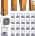 BUMACO Chair Leg Floor Protectors Square Chair Leg Protectors by BUMACO