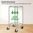 Laundry Hamper with Wheels, 100L Round Rolling Laundry Basket Sorter with - Image 6