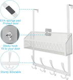 Over The Door Hooks Organizer, Coat Rack Over The Door Storage Hanger Towel Rack - Image 5