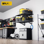 2Pack 2x3ft Adjustable Metal Garage Wall Shelving Heavy Duty Garage Storage - Image 7