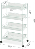 TOOLF 4-Tier Rolling Cart, Metal Utility Cart - Image 9