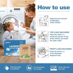Laundry Detergent Sheet, Eco-Friendly & Hypoallergenic Wash Strips, Natural - Image 8