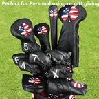 CRAFTSMAN GOLF 11pcs /Set USA US Flag Clover Leather Left Right Black White - Image 2