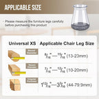 40 Pack Extra Small Chair Leg Floor Protectors Silicone Covers to Protect - Image 2