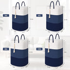 Woven Laundry Basket for Clothes, 65 L Large Rectangle Laundry Hampers - Image 3