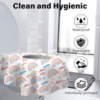 60 Pack Toilet Seat Covers Disposable, Extra Large Waterproof Toilet Cover - Image 2