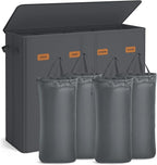 SONGMICS 55.4 Gallon Laundry Hamper, 4-Compartment Laundry Basket Sorter by SONGMICSbySONGMICSHOME