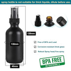 Frosted Black Glass Small Spray Bottle 2 oz 24 Packs, Fine Mist Sprayer Small - Image 2