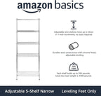 Amazon Basics 5-Shelf Adjustable, Storage Shelving Unit, Steel Organizer Wire - Image 2