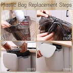 2.4 Gallon Kitchen Compost Bin Hanging Small Trash Can - Image 6
