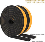 Weather Stripping Soundproof 1 in x 1/2 in, Weatherproof Foam Insulation Tapes - Image 6