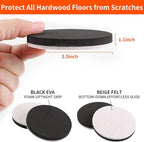 Ezprotekt 3.5" Felt Furniture Movers Sliders - Image 2